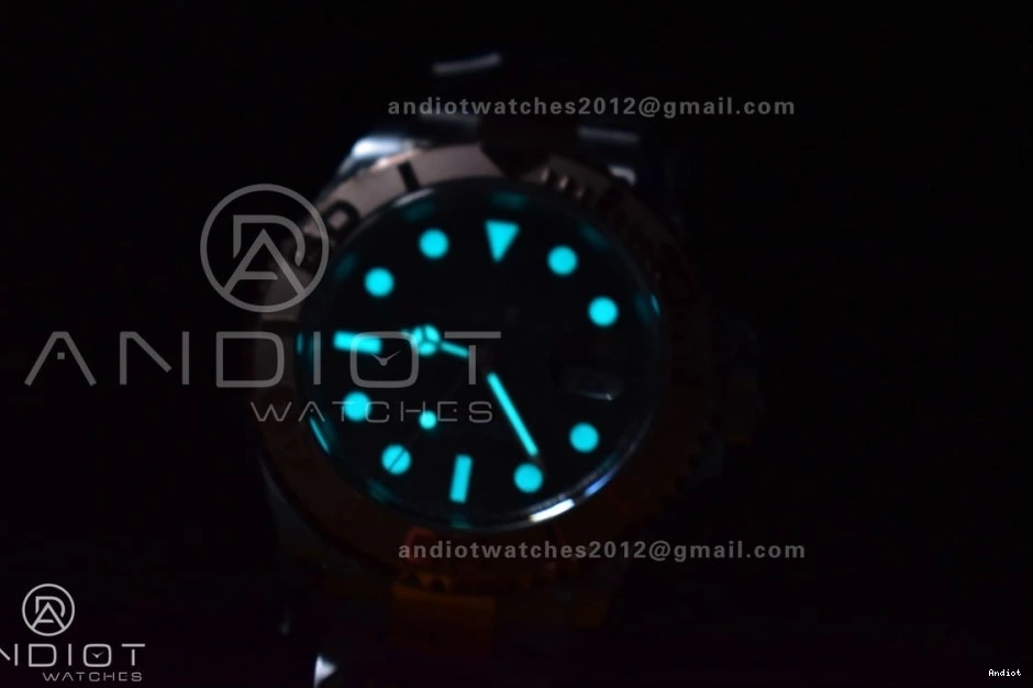 Gold Best Dial Edition Plated VR3235 904L 1:1 Yacht-Master Steel Black Rose Bracelet On 126621 SS Clean 1205